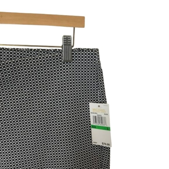 NWT MICHAEL Michael Kors Women Size Large Geoprint Skinny Pull On Ankle Pant NEW - Picture 2 of 4